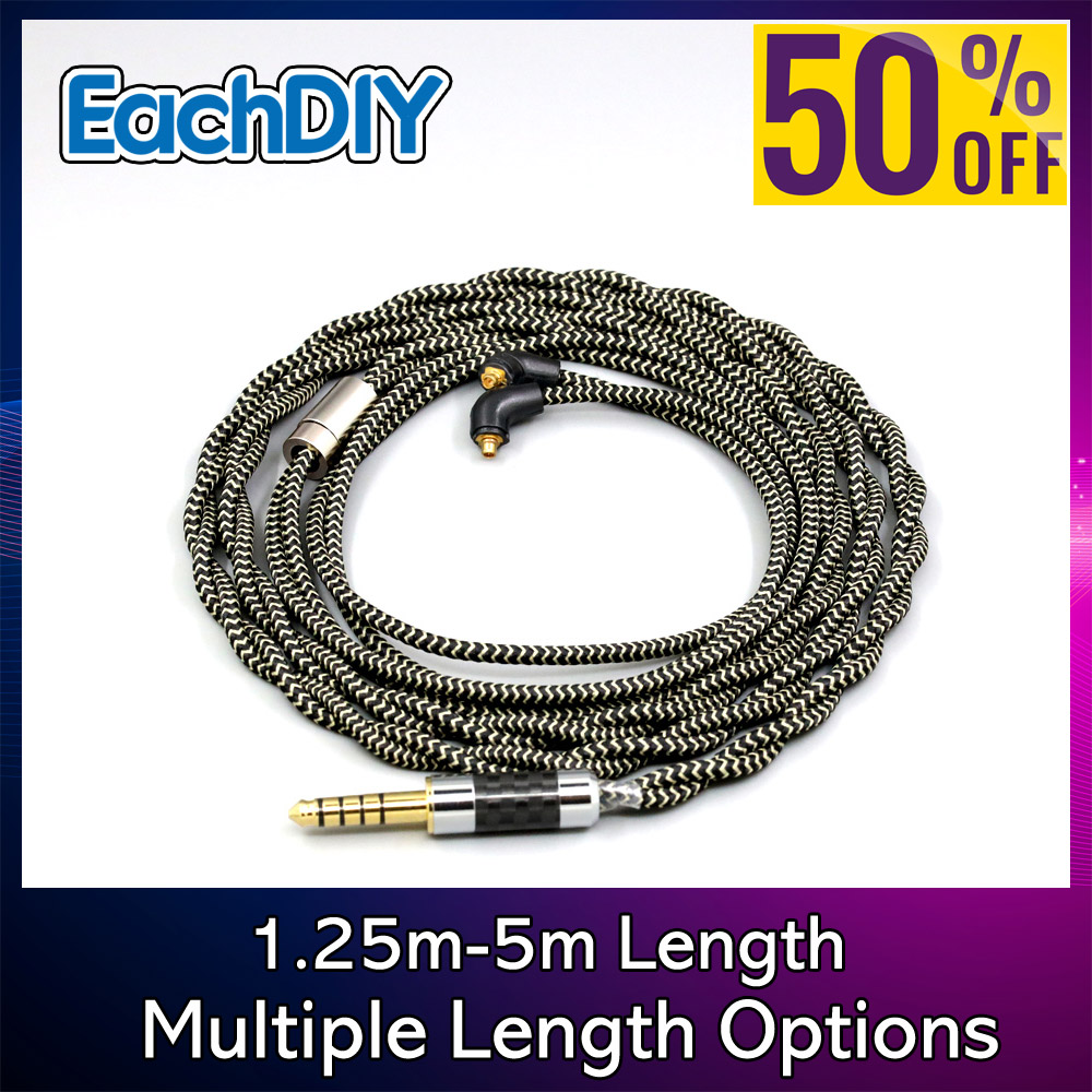 Cable Sleeve Braided - 2-adriges 2,8-mm-geflochtenes Litz-OFC-Schirmkabel für Etymotic ER4SR