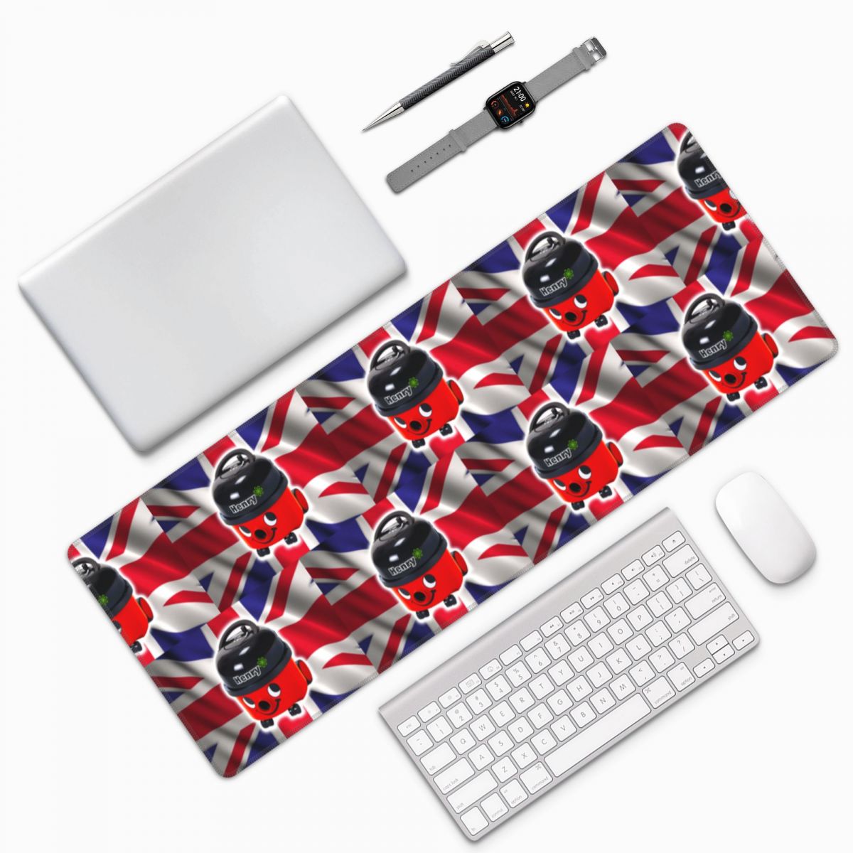Gaming Accessories Uk - Henry Hoover mit UK-Flagge, großes Mauspad,