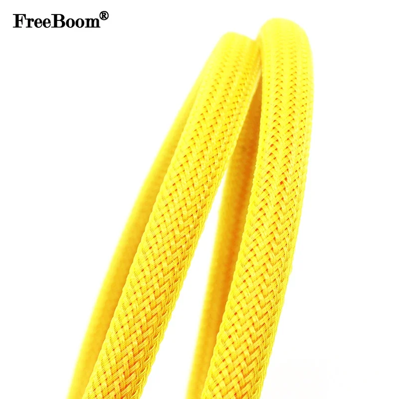 Cable Sleeve Braided - 1 ~ 50 m gelbe PET-Geflechthülse,
