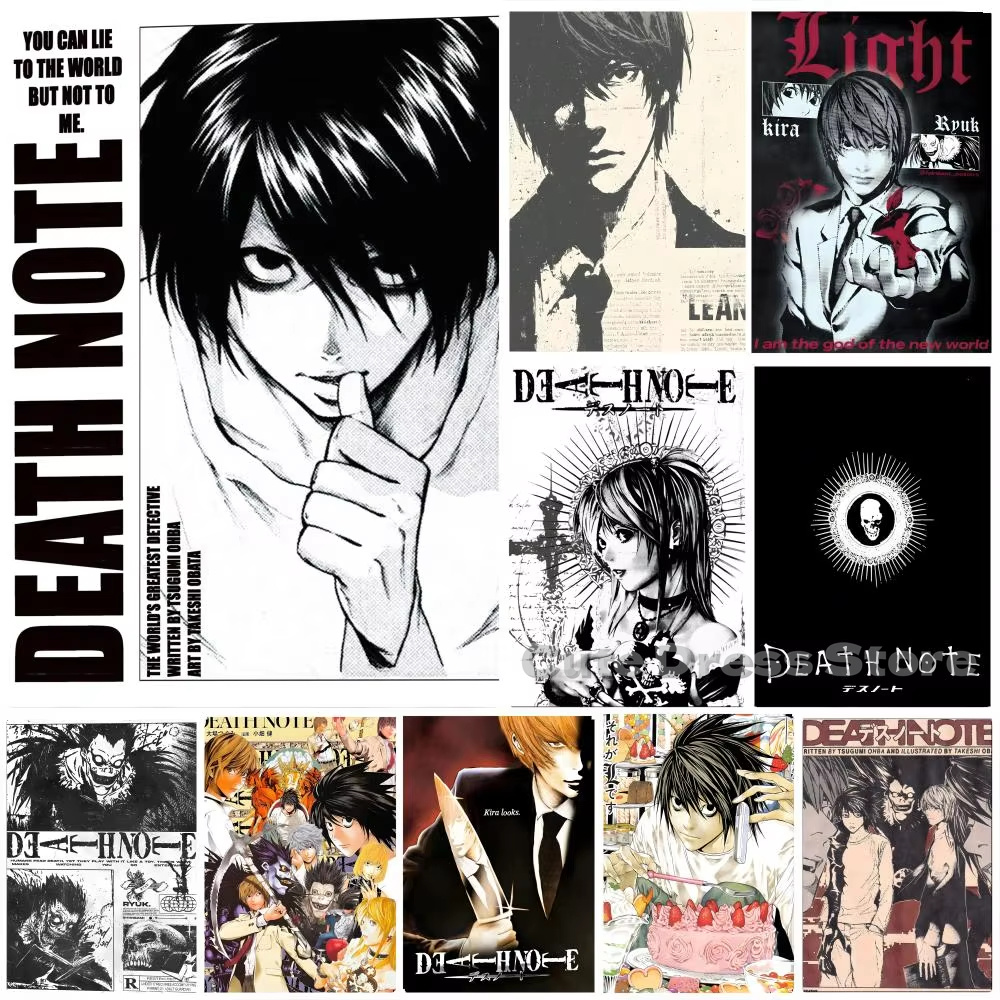 Gaming Accessories Decor - Death Note Leinwanddruck, ungerahmt, Wandkunst, L