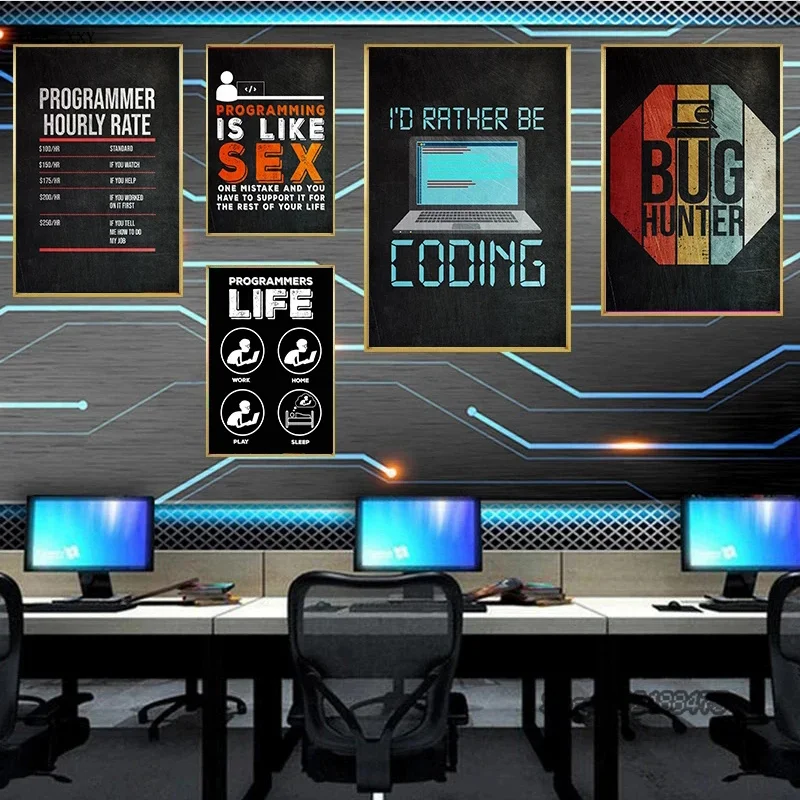 Gaming Accessories Boys - Gaming Zone Hacker Code Poster Programmierer