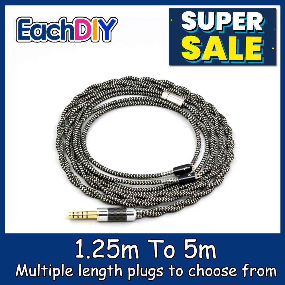 Cable Sleeve Braided - 2-adriges 2,8-mm-Litz-OFC-Kopfhörerkabel mit geflochtener Hülle für