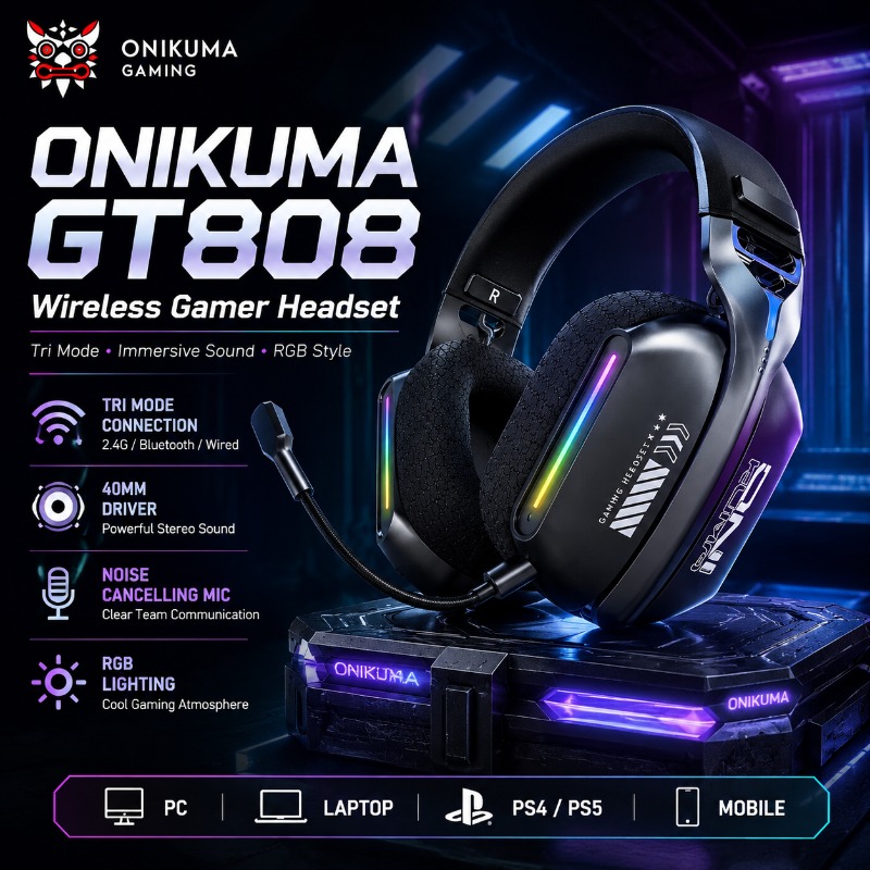 ONIKUMA GT808 Kabelloses Gamin – Venom Gaming Accessories Bewertung und Preis
