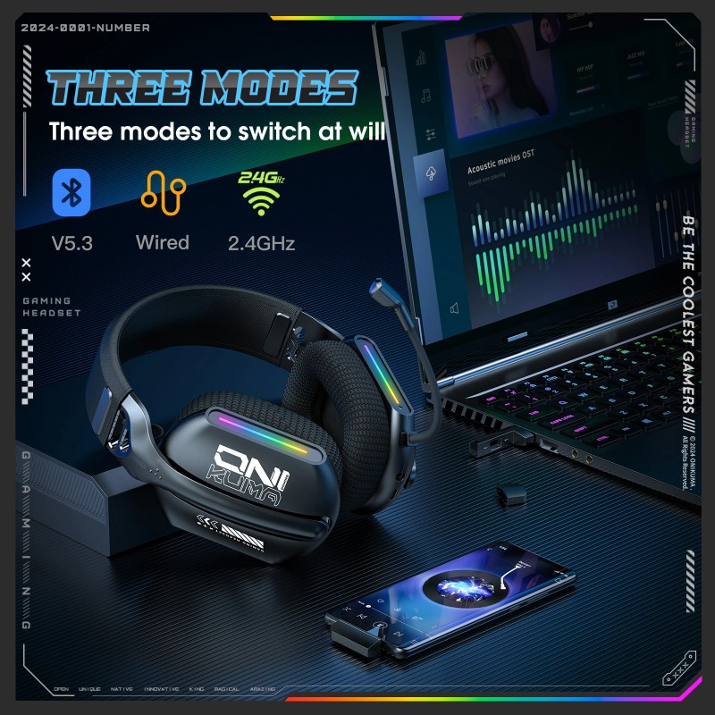 ONIKUMA GT808 Kabelloses Gamin – Venom Gaming Accessories Bewertung und Preis