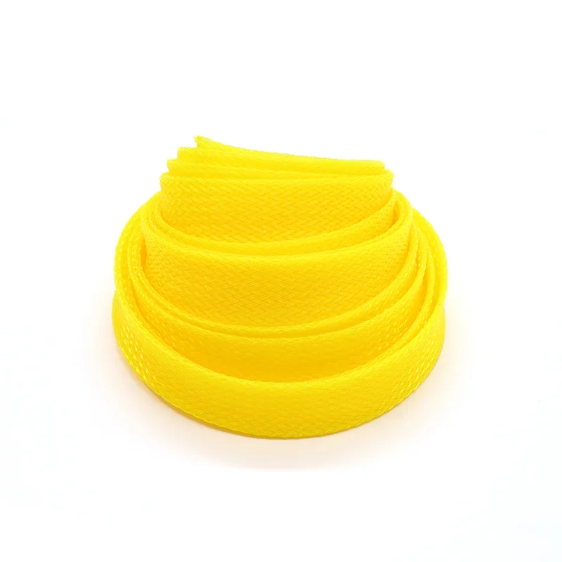 1 ~ 50 m gelbe PET-Geflechthül – Cable Sleeve Braided Bewertung und Preis