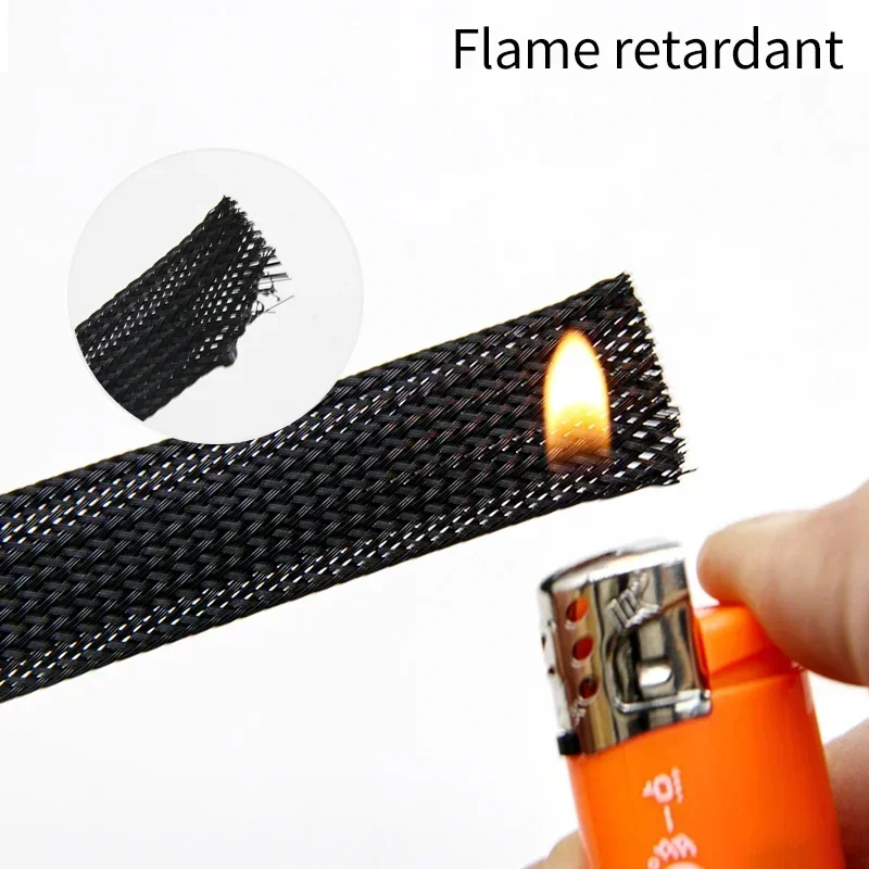 1 ~ 50 m gelbe PET-Geflechthül – Cable Sleeve Braided Bewertung und Preis