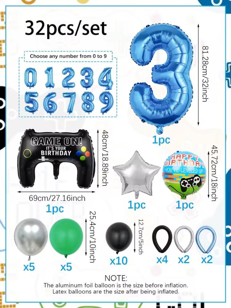 32-teiliges Spielthemen-Geburt – Gaming Accessories Boys Bewertung und Preis