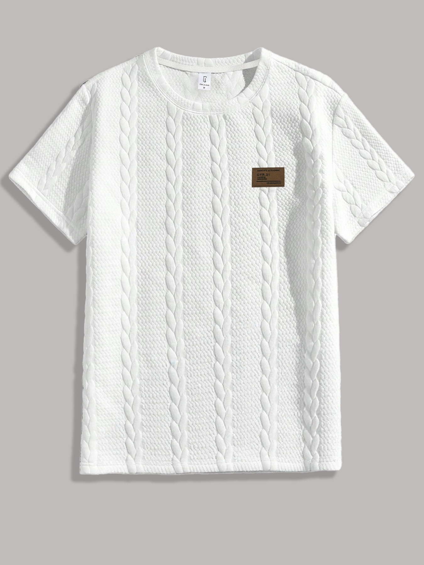 Herren-Kurzarm-T-Shirt mit Zop – Cable Sleeve Braided Bewertung und Preis
